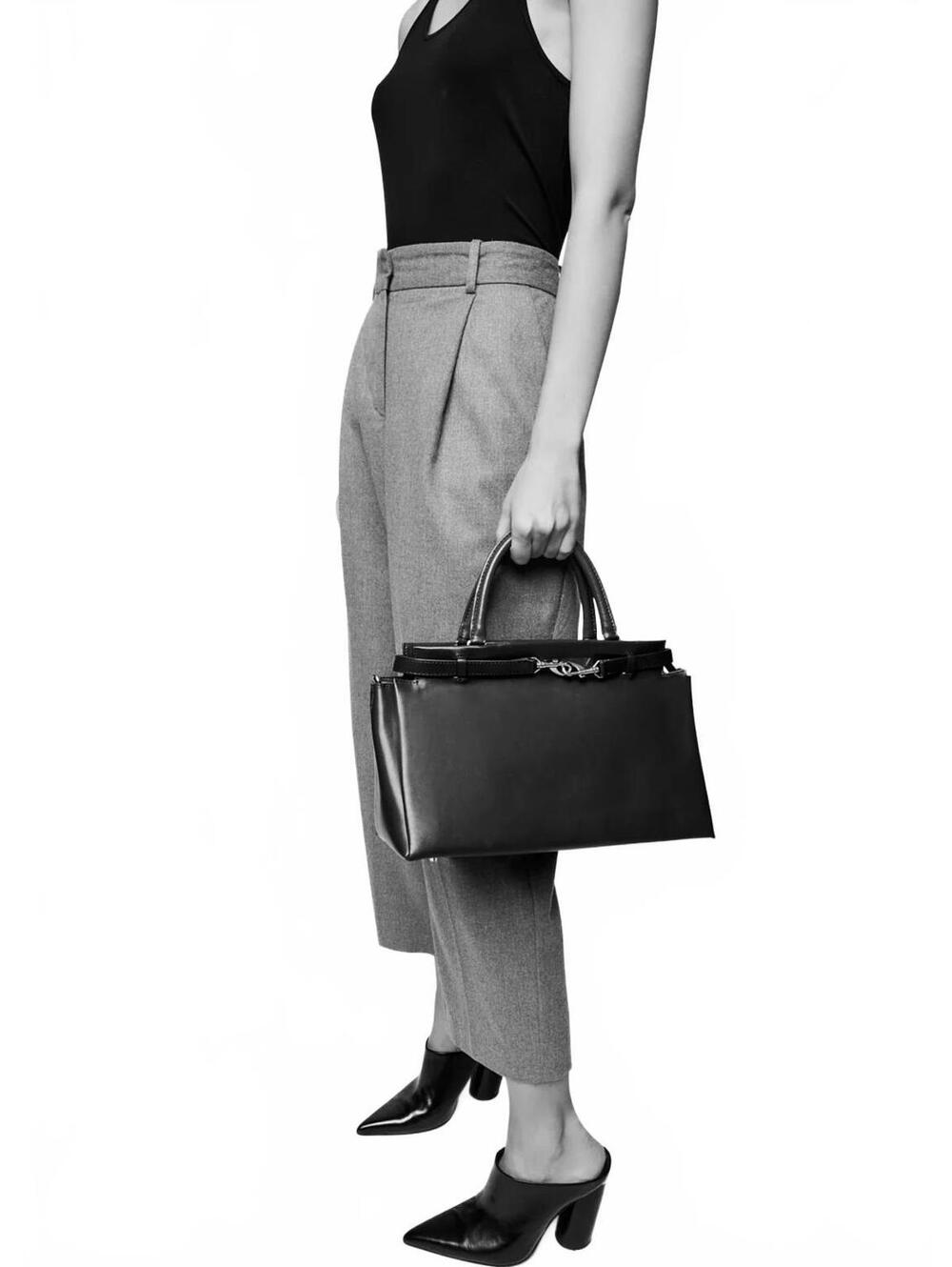 Rebecca Minkoff Insider Leather Crossbody Shoulder Bag Port NWT - Picture 3 of 9